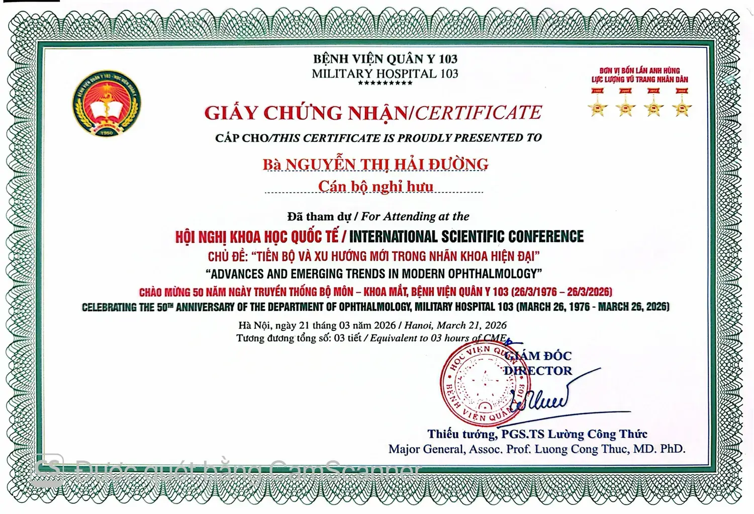 Hội nghị Khoa học Quốc tế – Nhãn khoa hiện đại